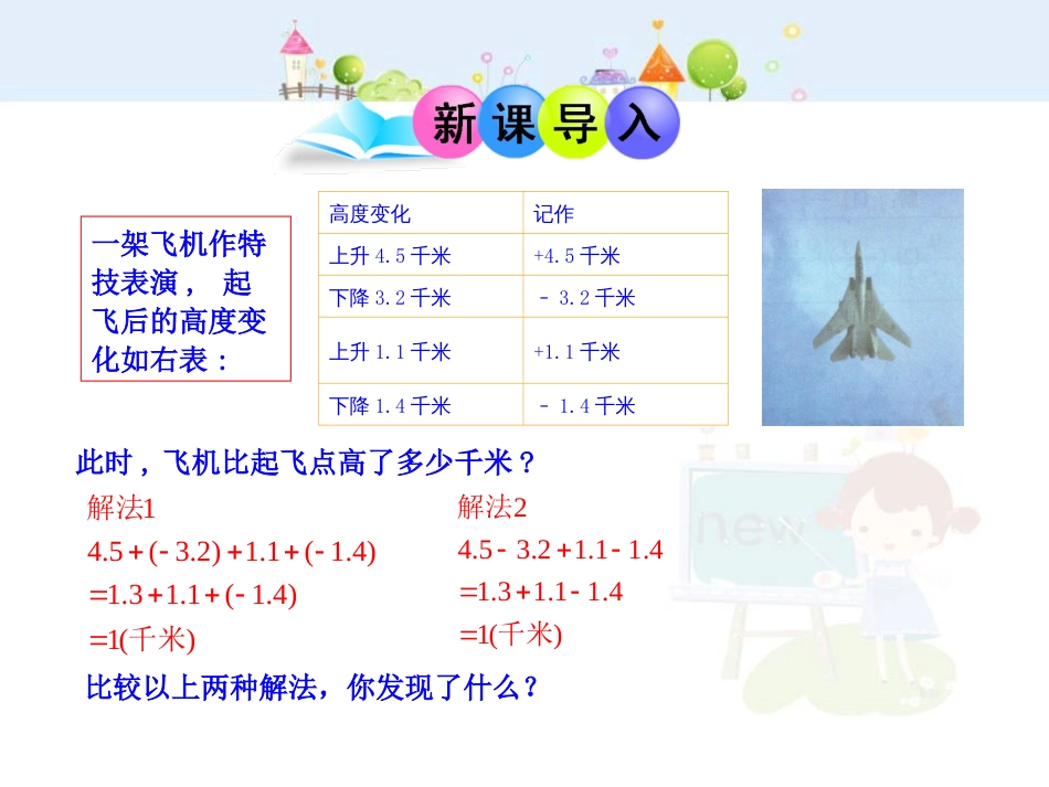 初中数学教学课件：1.3.2  有理数的减法  第2课时（人教版七年级上）_第3页