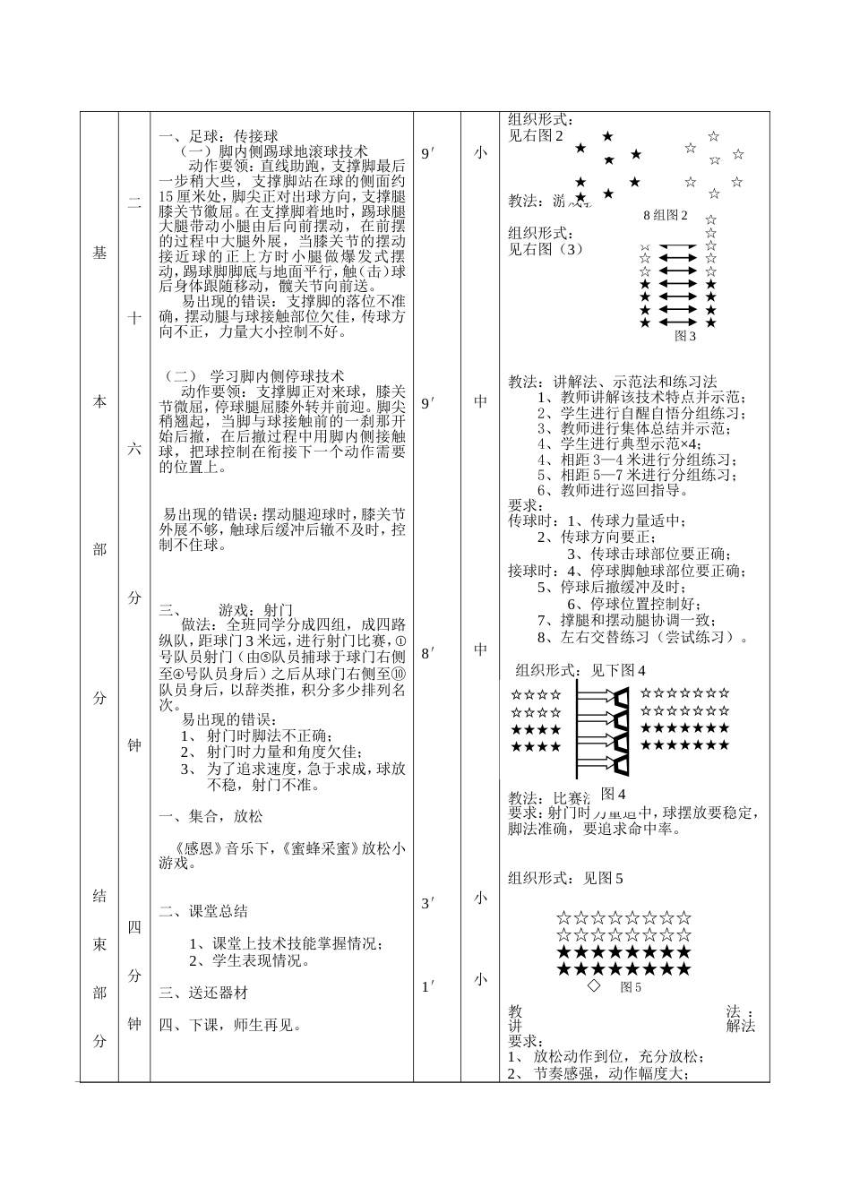 足球---脚内侧传接地滚球和游戏_第3页