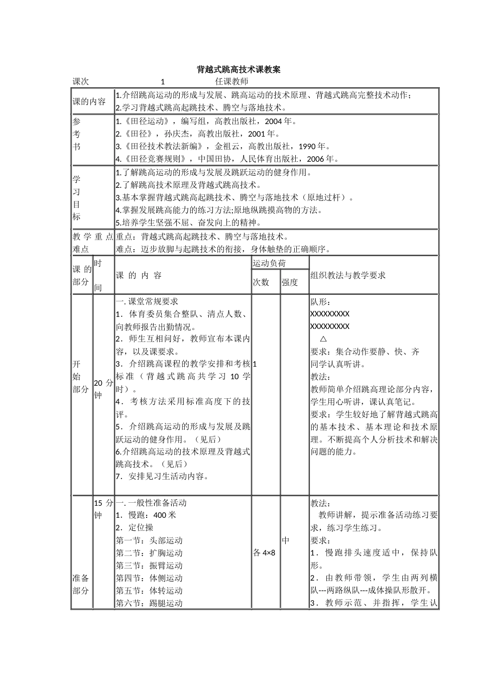 背越式跳高技术课教案_第1页