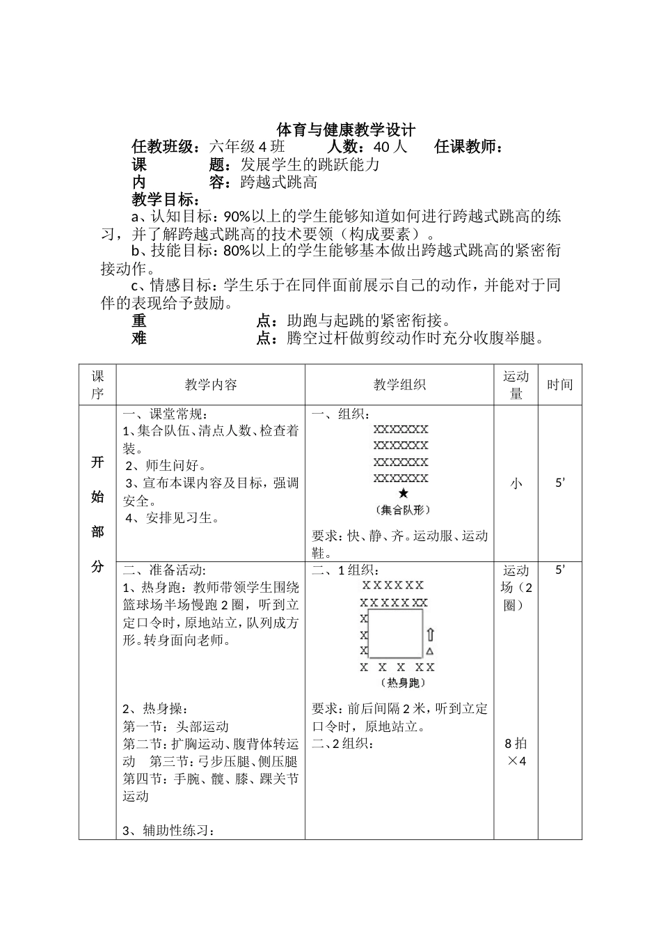 跨越式跳高(水平二)教学设计_第2页