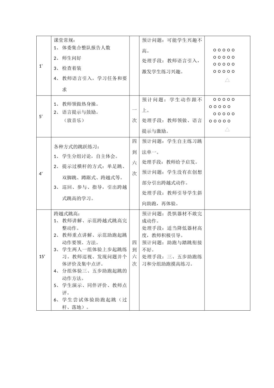 跨越式跳高(助跑与起跳)教案_第3页