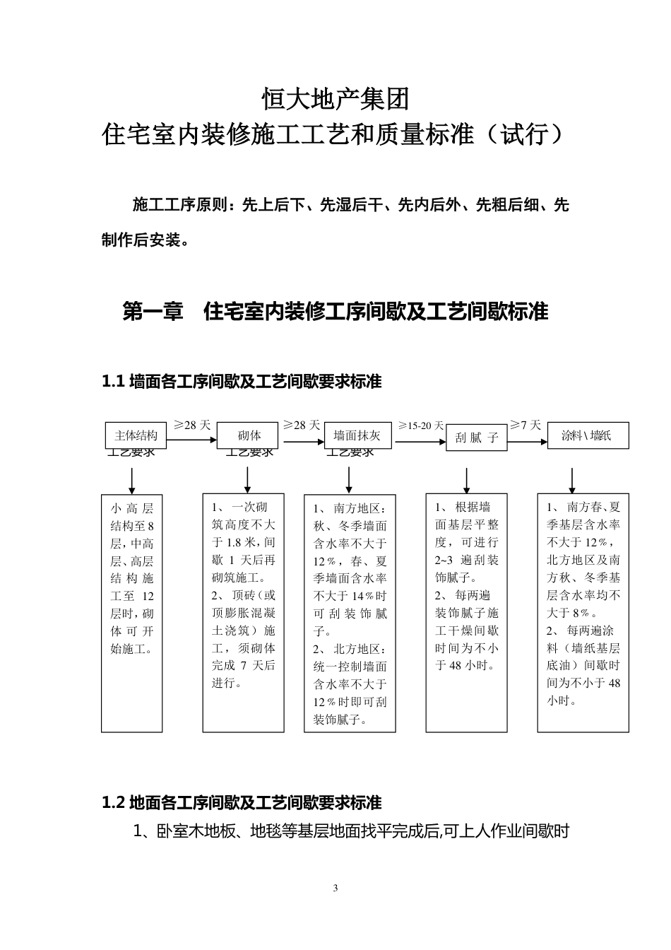 恒大地产集团住宅室内装饰施工工艺和质量标准117p（117P）_第3页