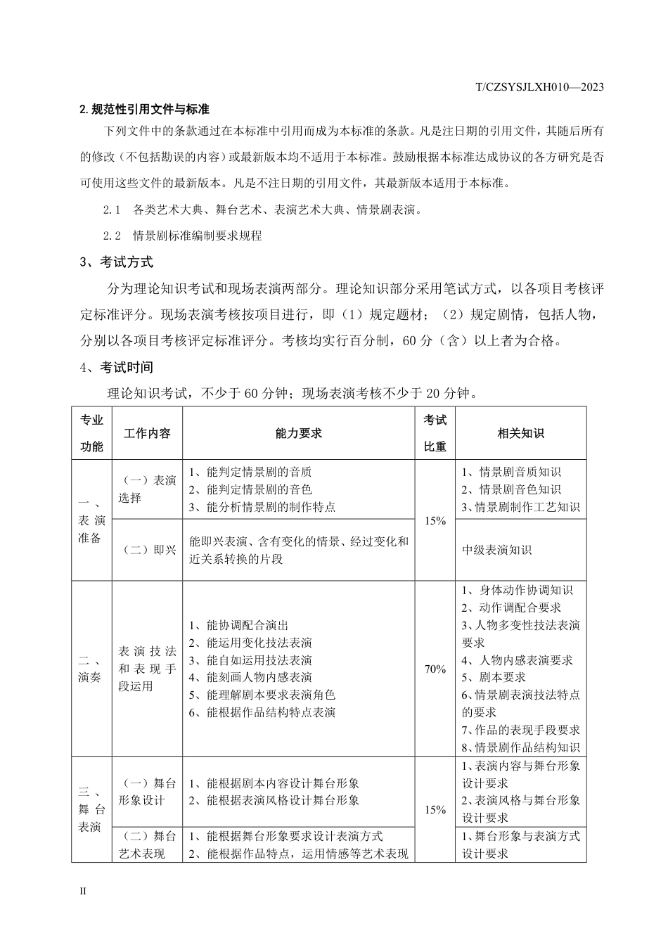 T∕CZSYSJLXH 010-2023 全国情景剧考核认证标准_第3页