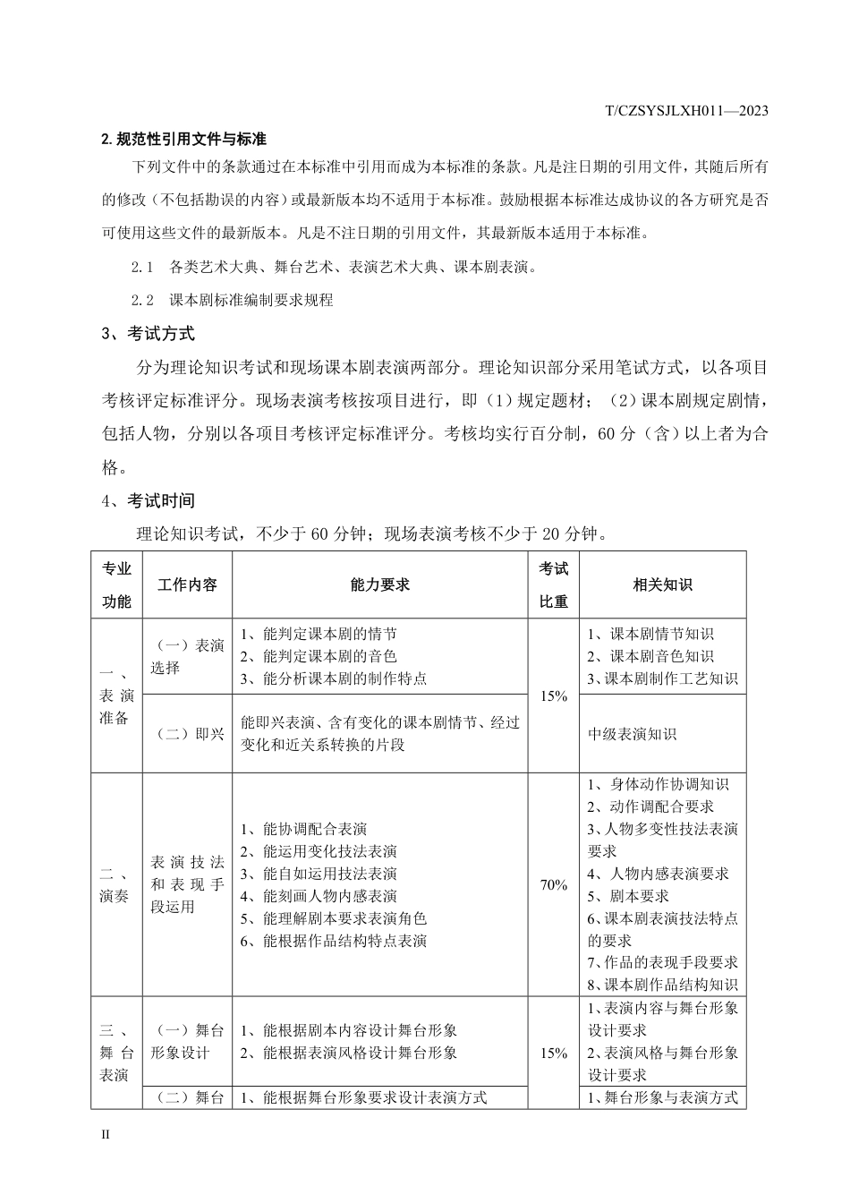 T∕CZSYSJLXH 011-2023 全国课本剧考核认证标准_第3页