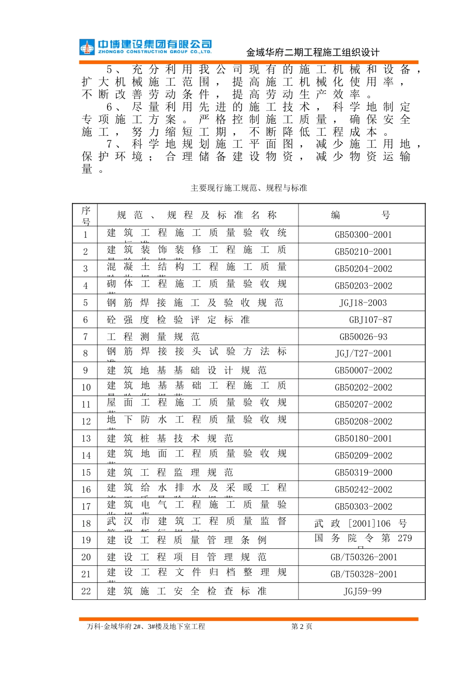 万科金域华府二期工程施工组织设计（180P）_第2页