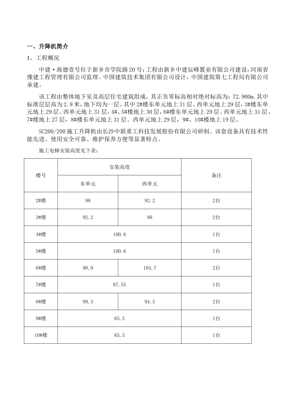 中建·海德壹号施工电梯安装方案（15P）_第3页