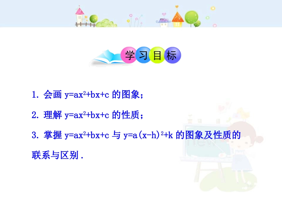 初中数学教学课件：22.1.4二次函数y=ax2+bx+c的图象（人教版九年级上）_第2页