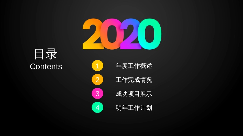 2020年多彩酷炫大气年终总结汇报动态PPT模板_第2页