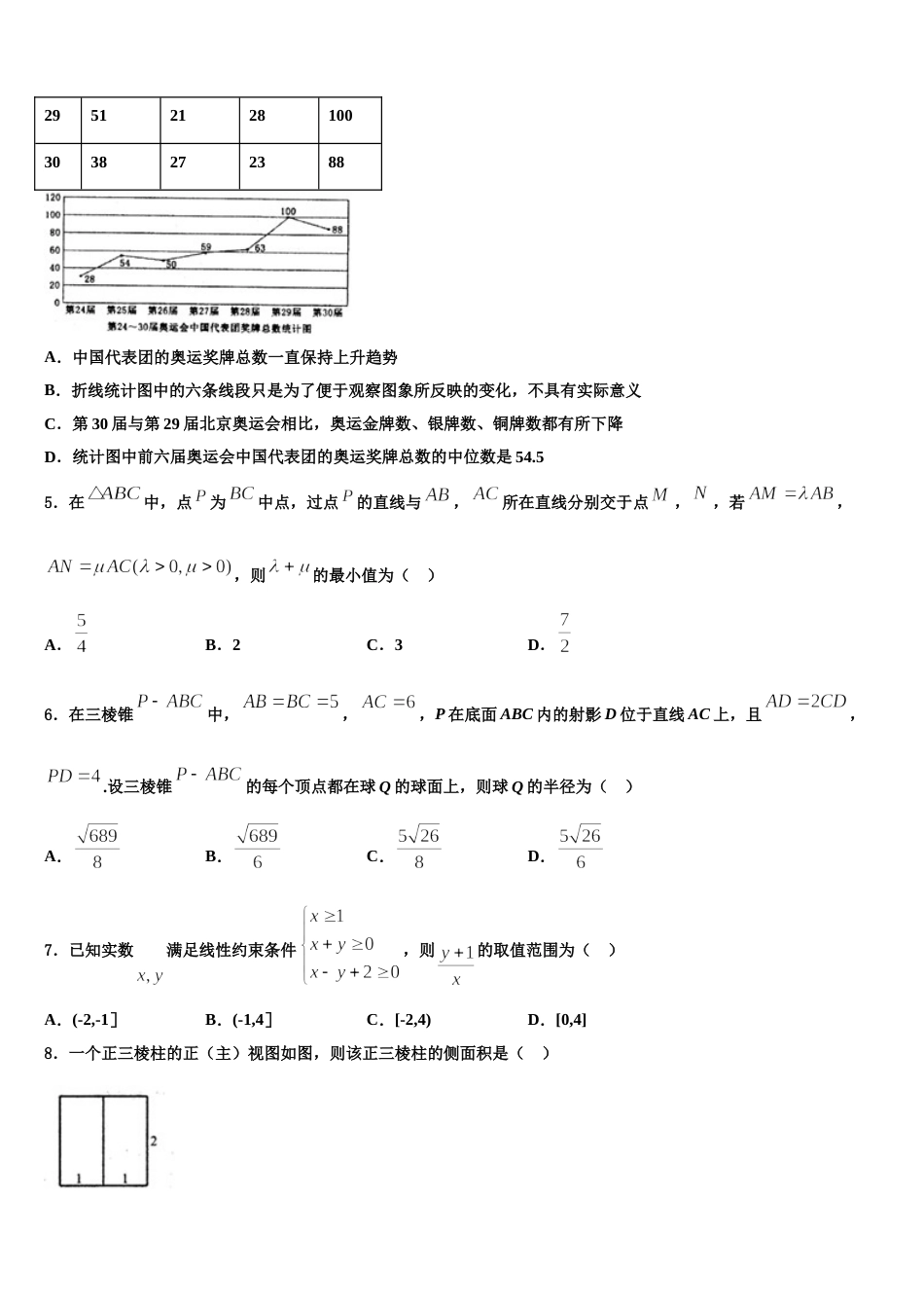 2024届福建省罗源第二中学、连江二中高三数学第一学期期末考试模拟试题含解析_第2页