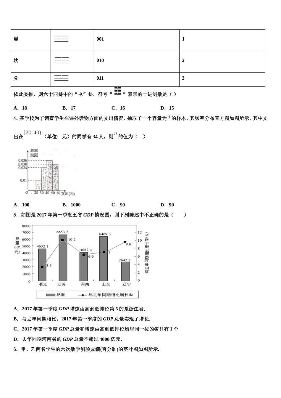 2024届浙东北联盟数学高三第一学期期末学业水平测试模拟试题含解析_第2页