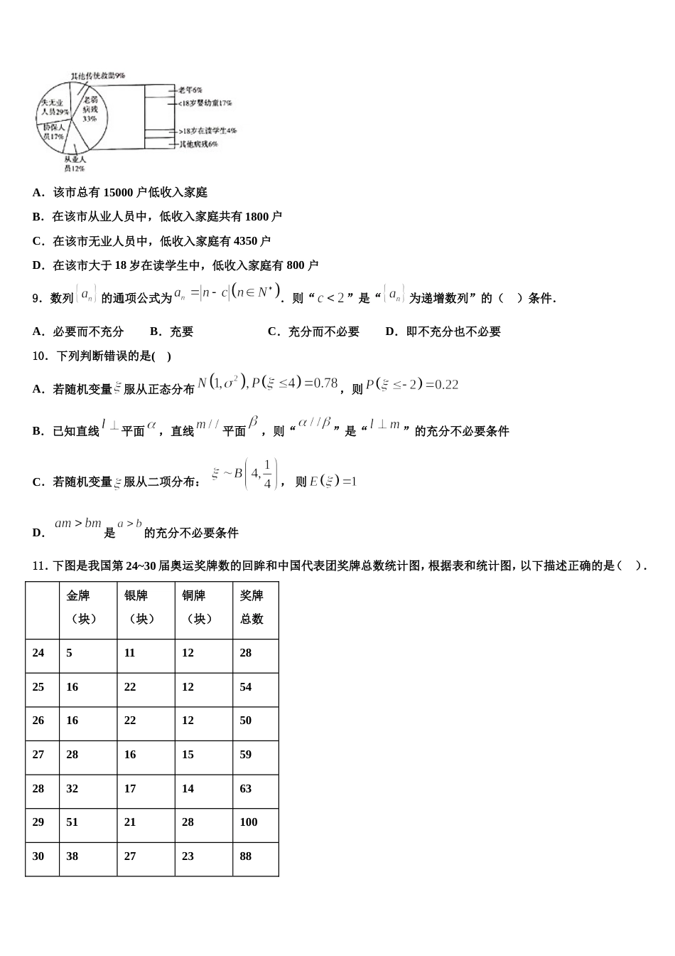 2024届浙江省杭州市塘栖中学高三数学第一学期期末质量跟踪监视试题含解析_第3页