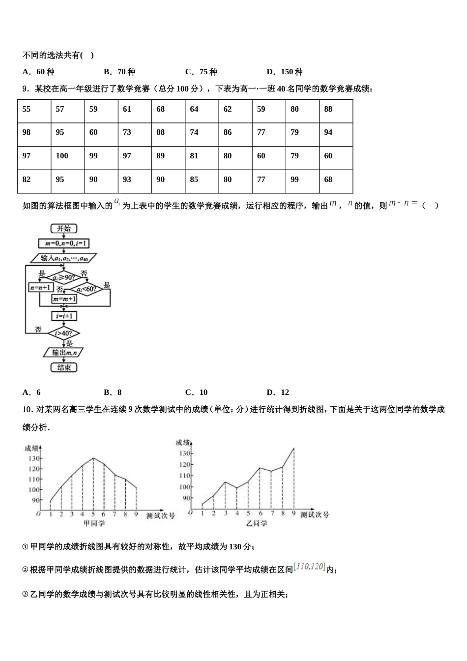 江苏省苏州实验中学教育集团2024届高三数学第一学期期末达标检测试题含解析_第3页