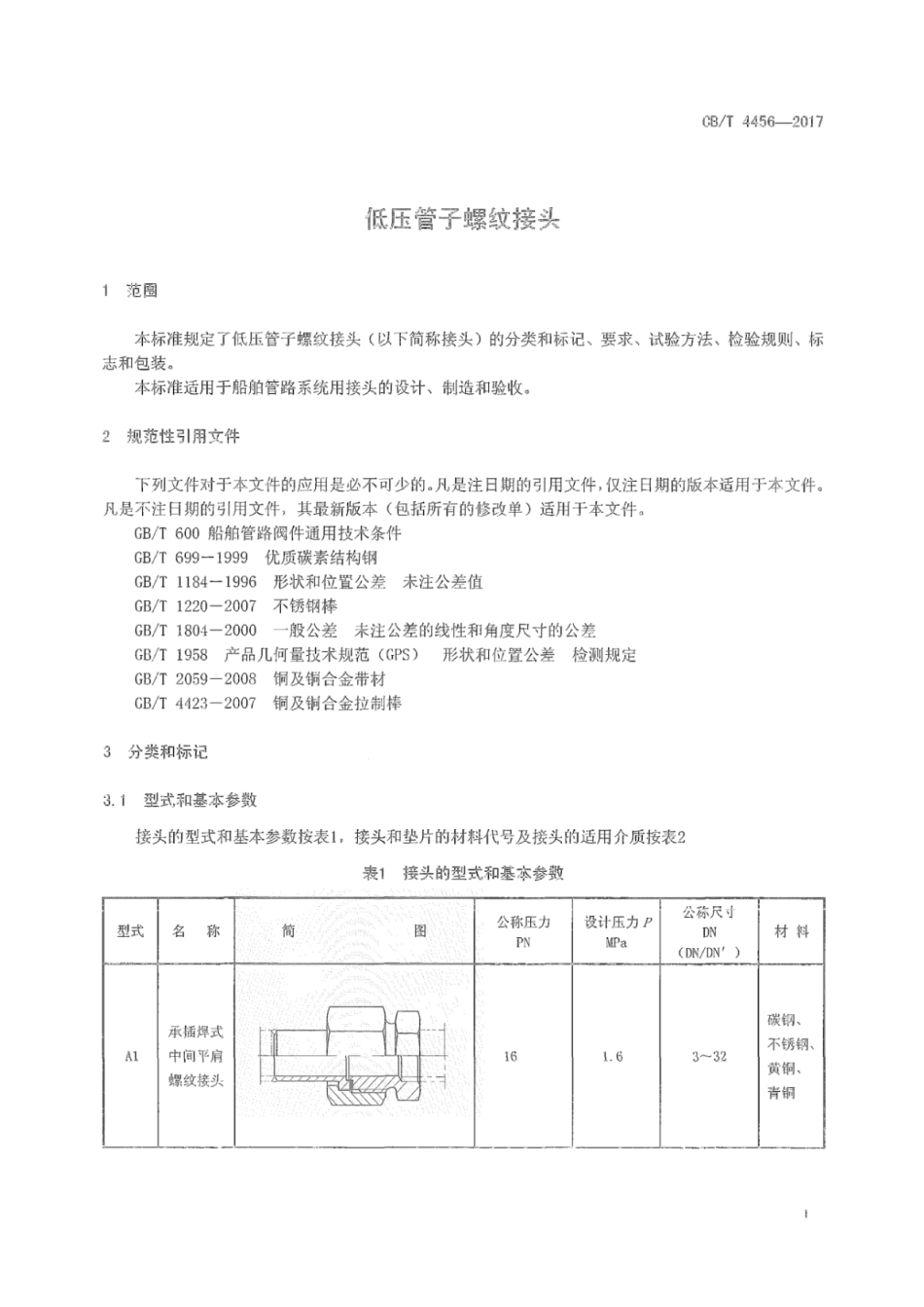 CB∕T 4456-2017 低压管子螺纹接头_第3页