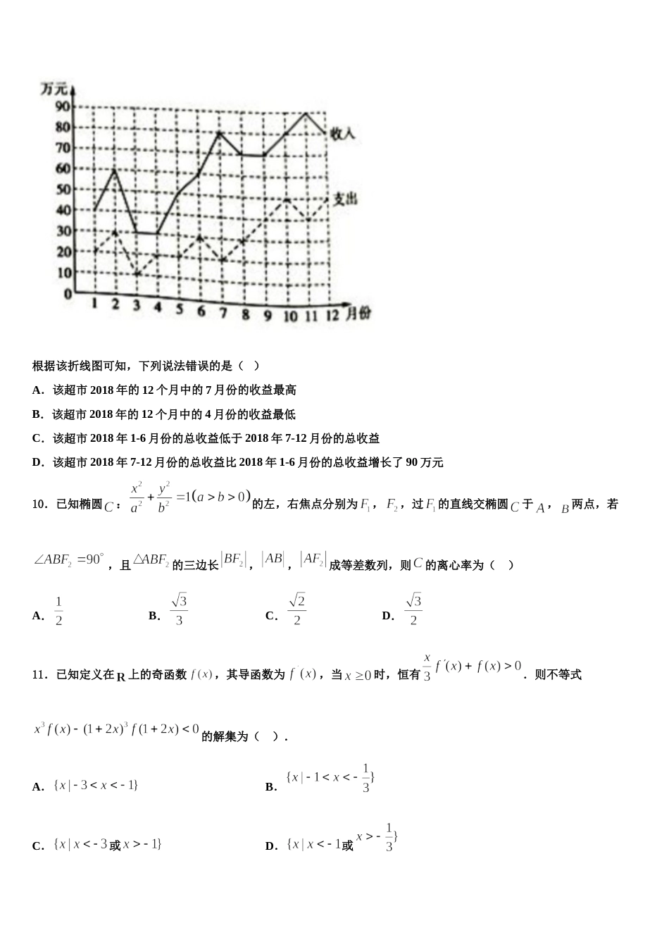 威海市重点中学2024届数学高三第一学期期末达标检测模拟试题含解析_第3页