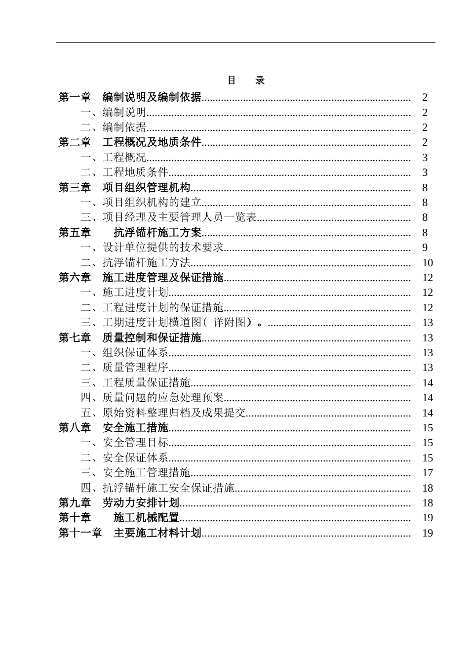 碧桂园融汇抗浮锚杆工程施工方案（21P）_第1页