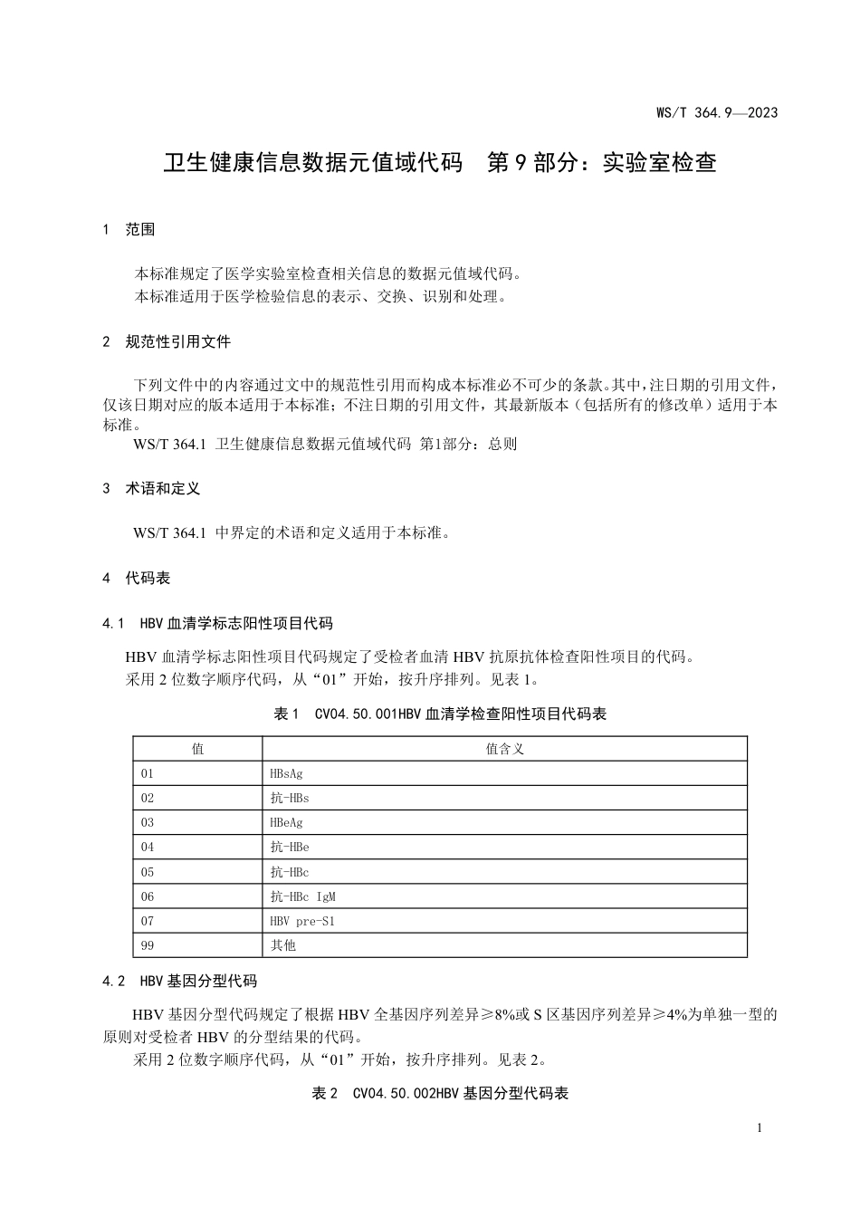 WS∕T 364.9-2023 卫生健康信息数据元值域代码 第9部分：实验室检查_第3页