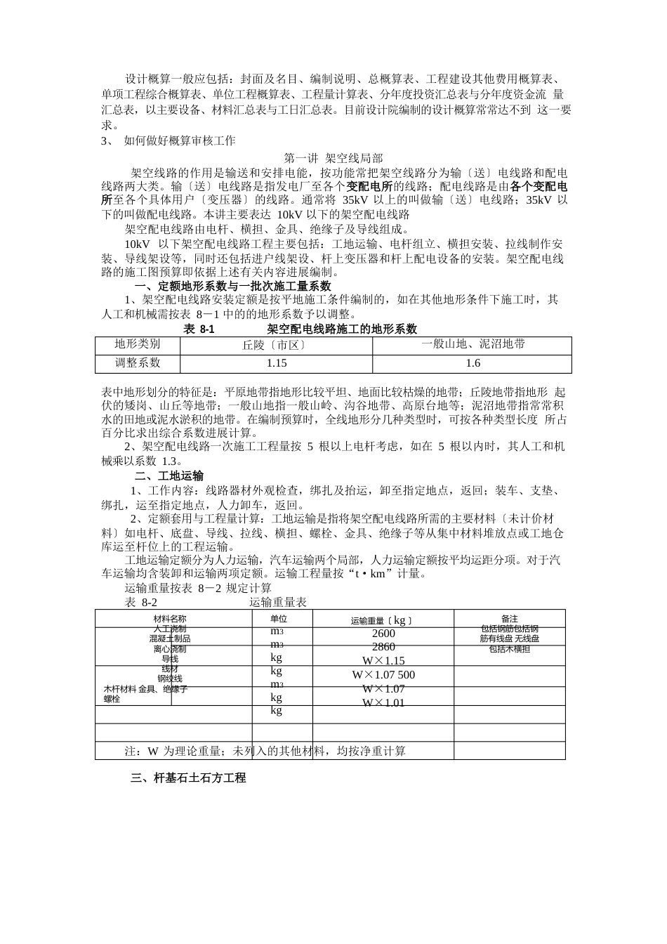 10kV线路工程施工图预算工作(配电线路)_第2页