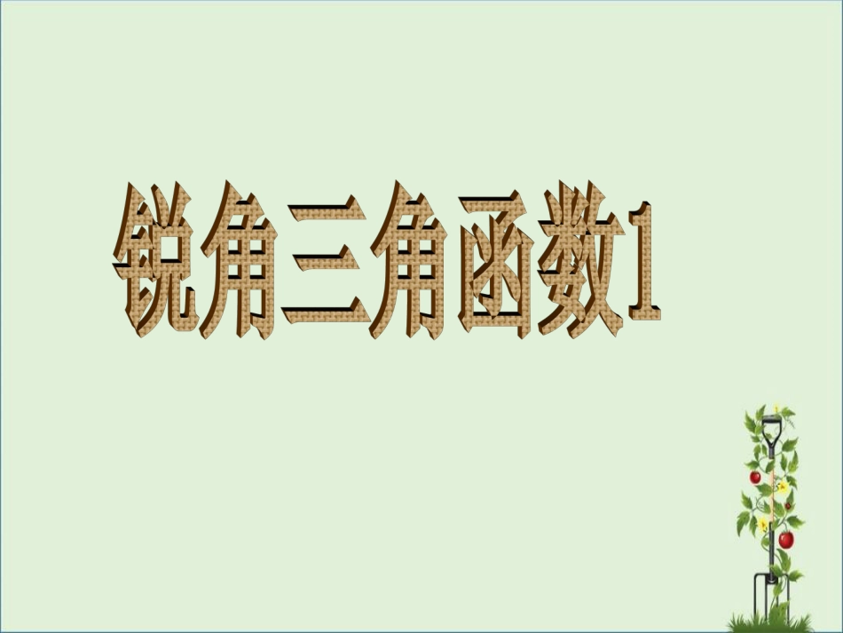 -锐角三角函数定义及性质_第1页