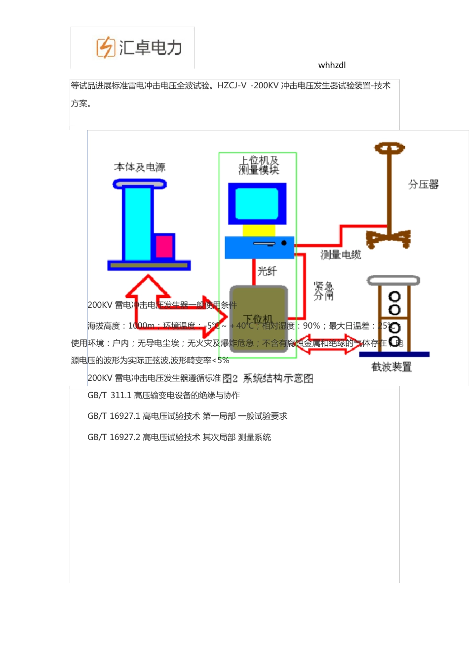 10KV配电电力电压选配200KV雷电冲击电压发生器电力案例_第2页