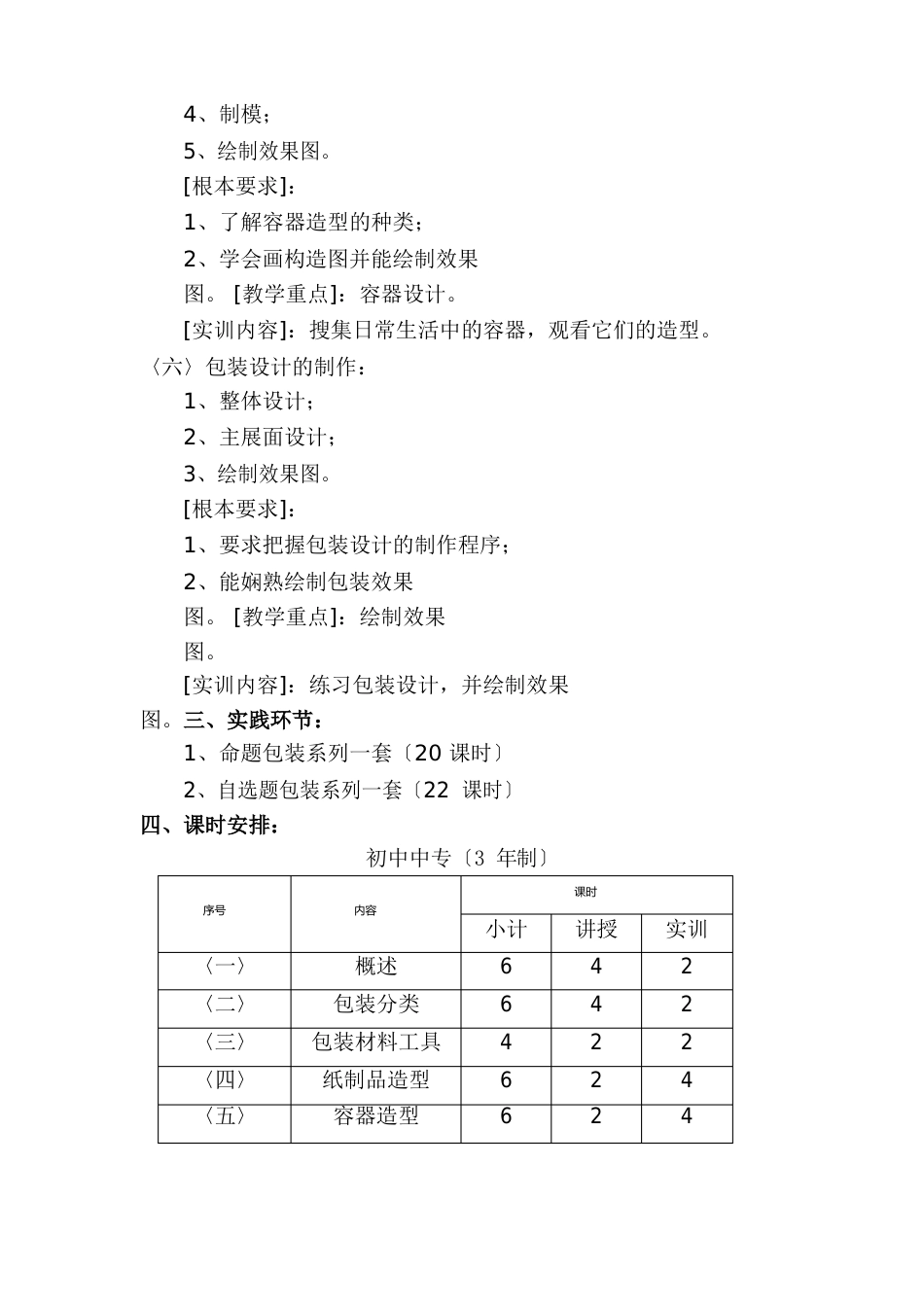 《包装设计》教学大纲_第3页