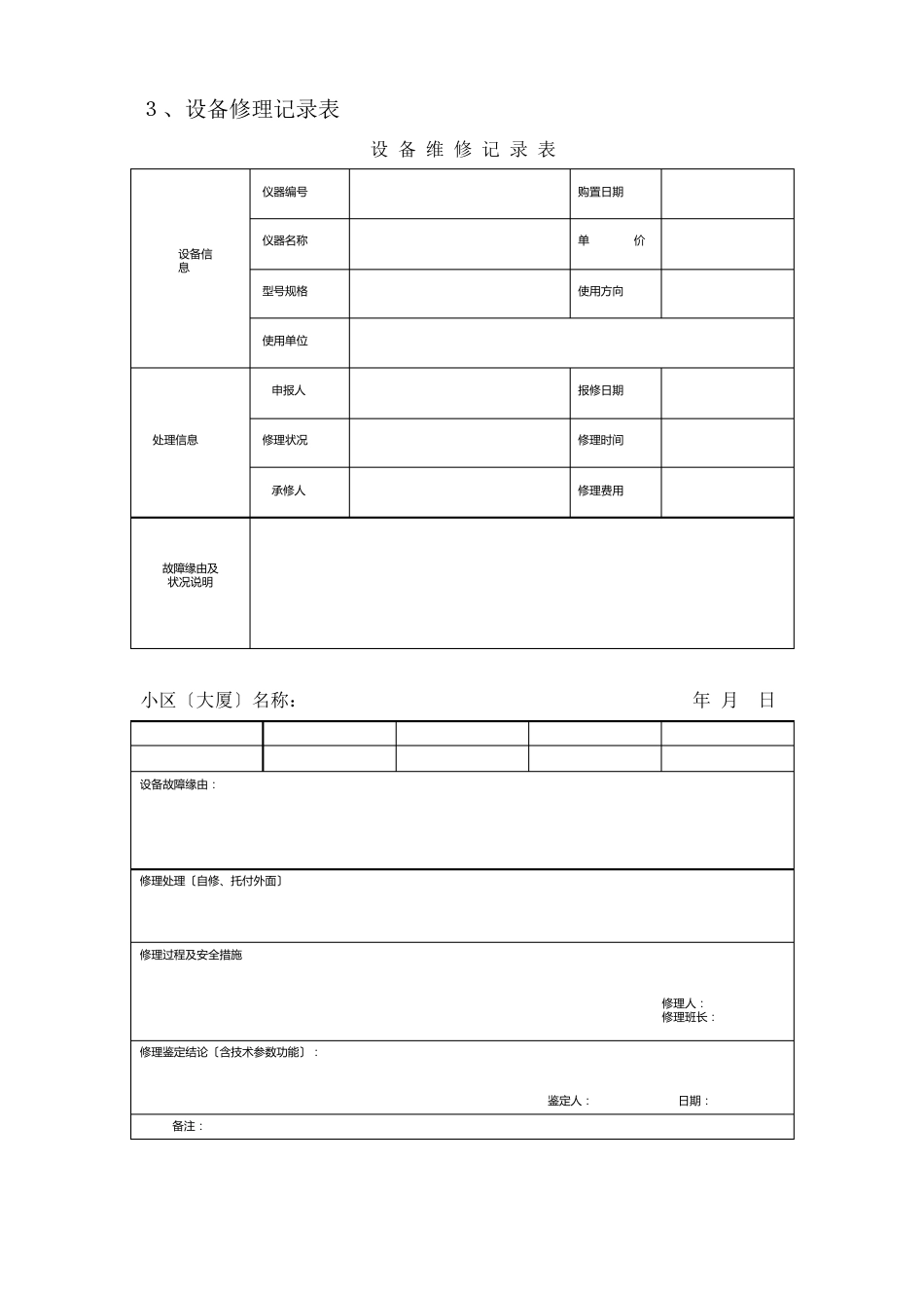 185设备运行、故障及维修记录_第3页