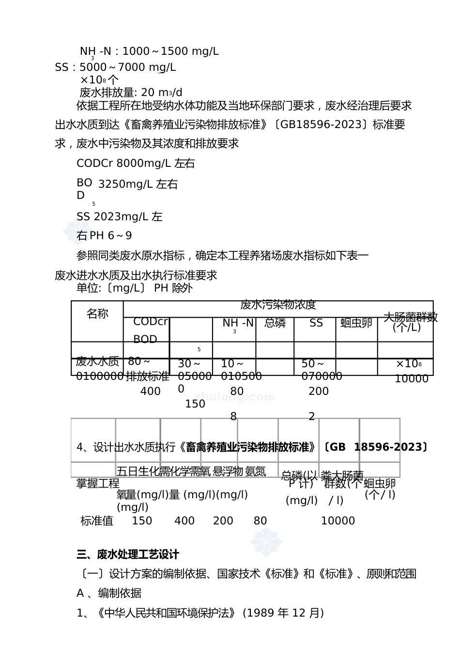 1000头(40T)养猪场废水处理方案设计2023年_第3页