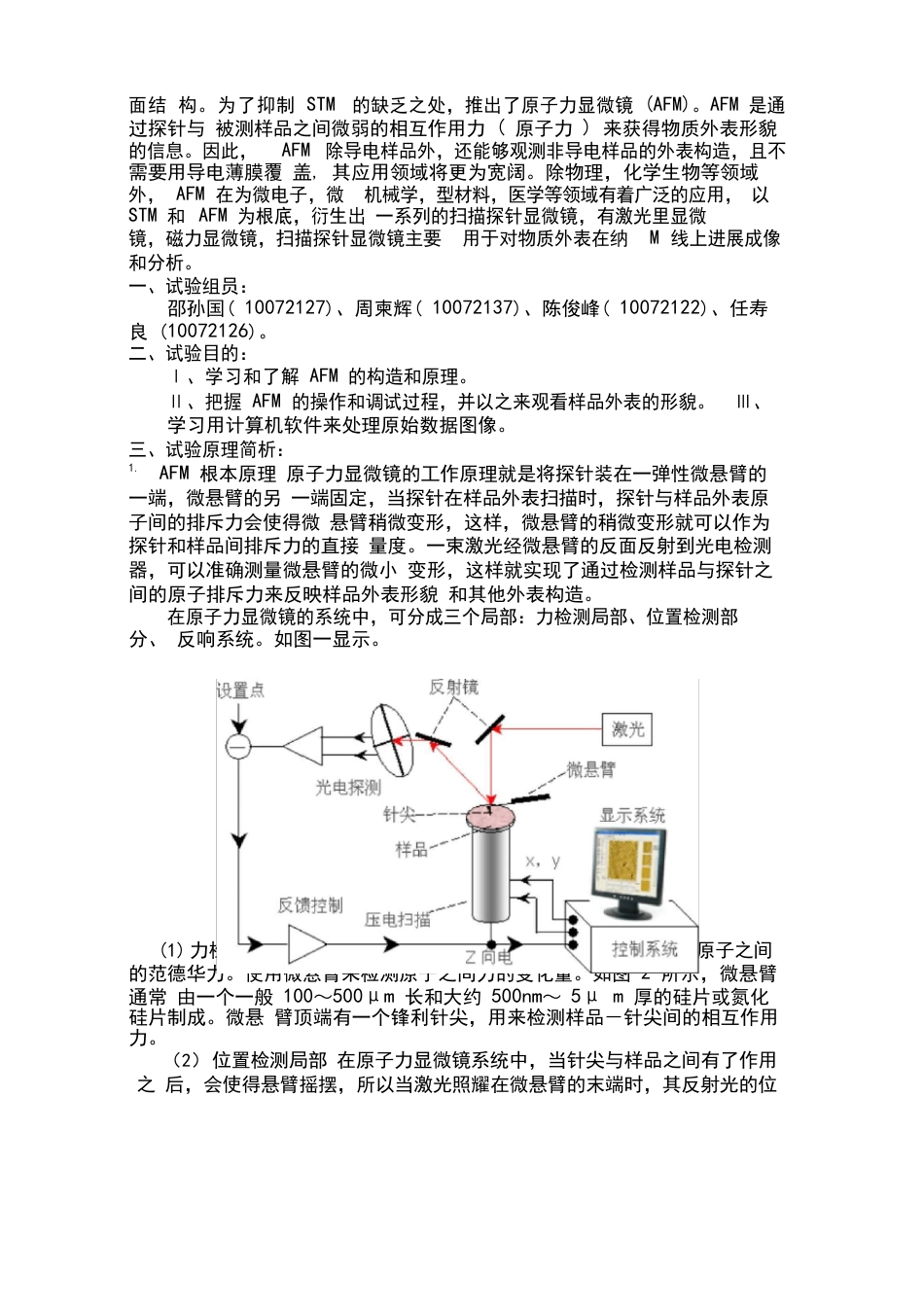 AFM原子力显微镜技术及应用实验分析方案_第2页