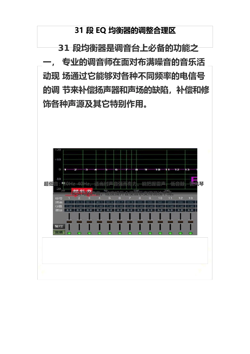 31段EQ均衡器的调整合理区_第2页