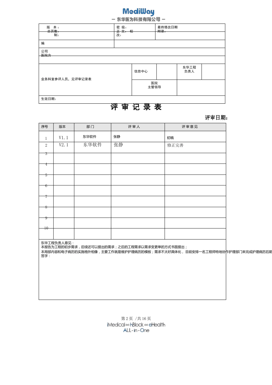 HIS信息管理系统护理病历系统需求调研分析报告_第2页