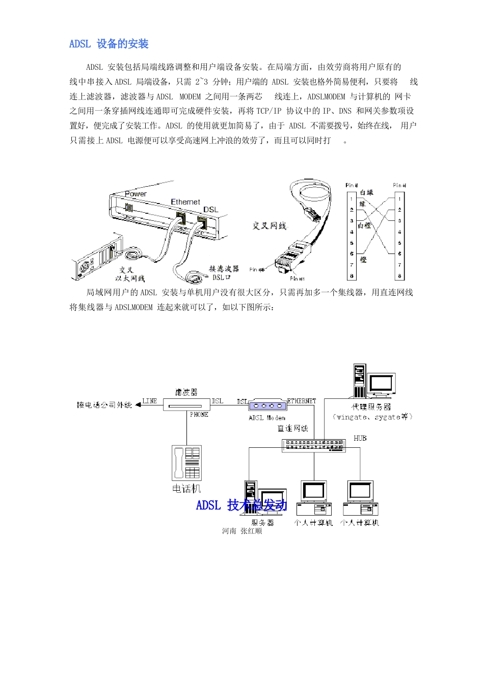 ADSL的接入模型及安装图示_第2页