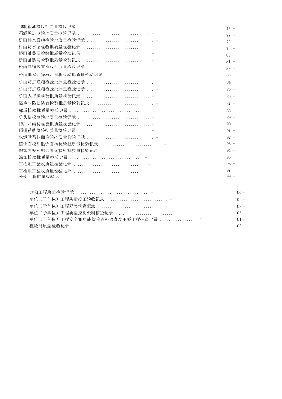 CJJ2城市桥梁整套检验批表格汇总_第3页