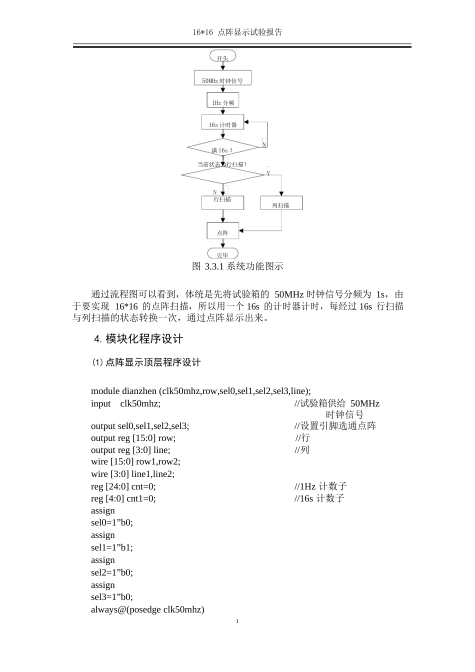 16×16 点阵显示试验报告_第2页