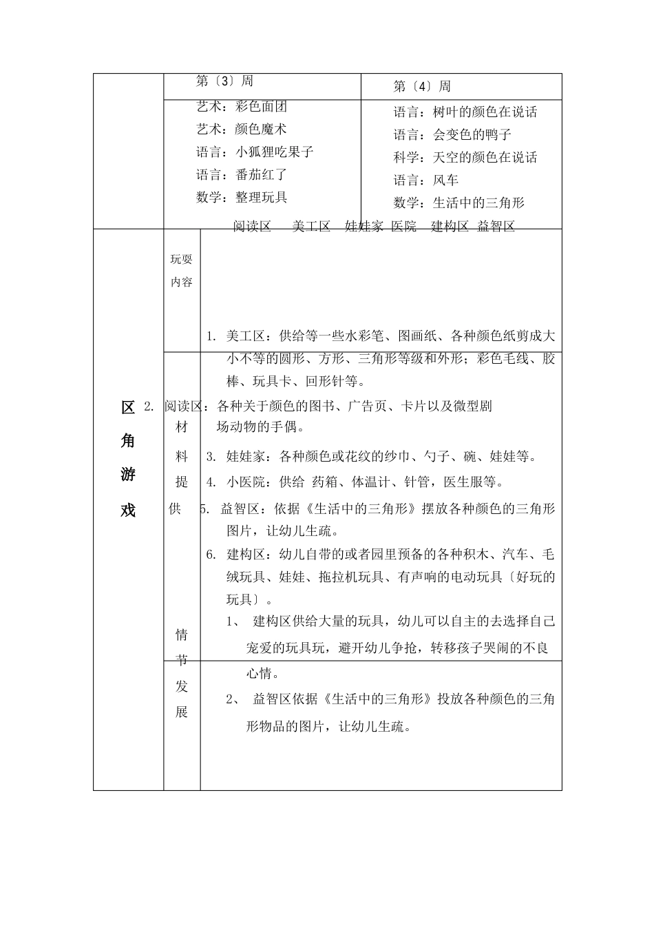 [幼儿教师]11月主题计划《颜色蹦蹦跳》_第3页