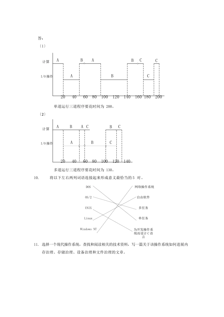 2023年计算机操作系统作业汇总(清华大学出版社)_第3页