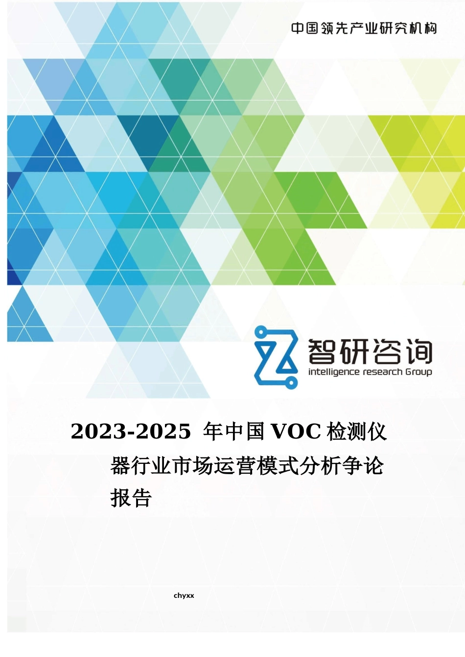 2023年-2025年中国VOC检测仪器行业市场运营模式分析研究报告_第1页