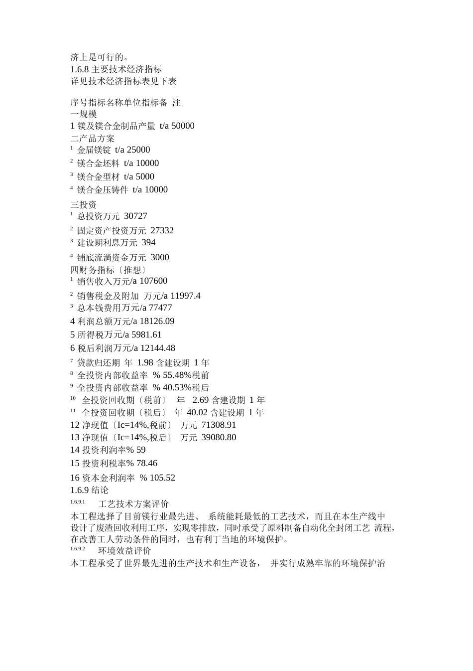 50000吨镁及镁合金制品项目可行性研究报告_第3页