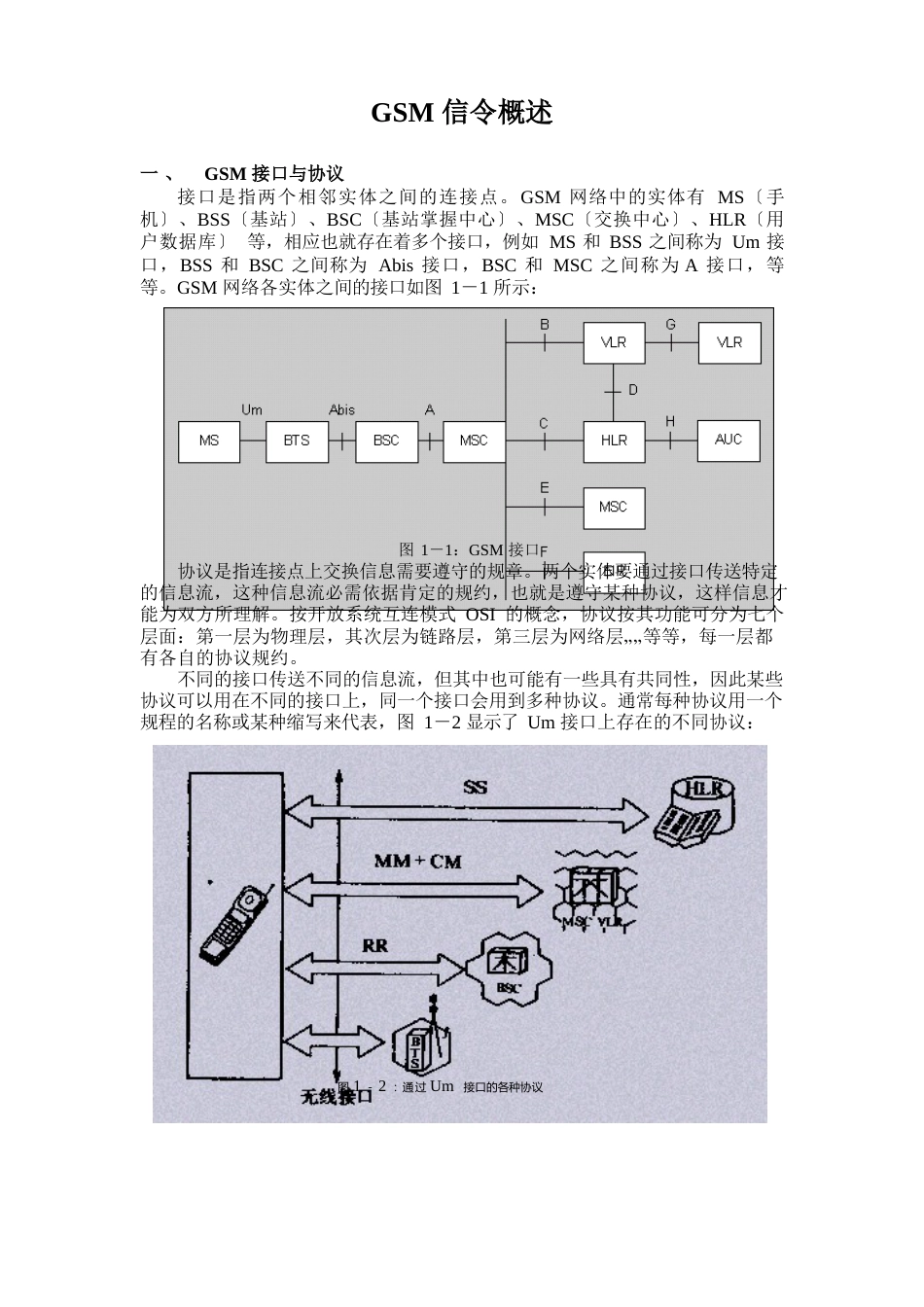 GSM信令概述_第1页