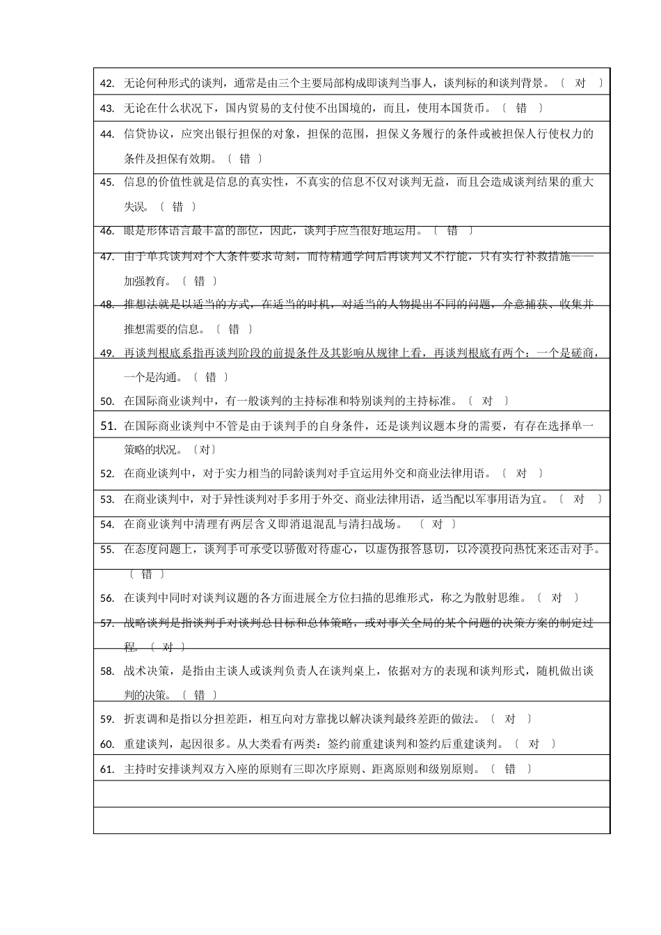《商务谈判实务》一体化复习题答案_第3页