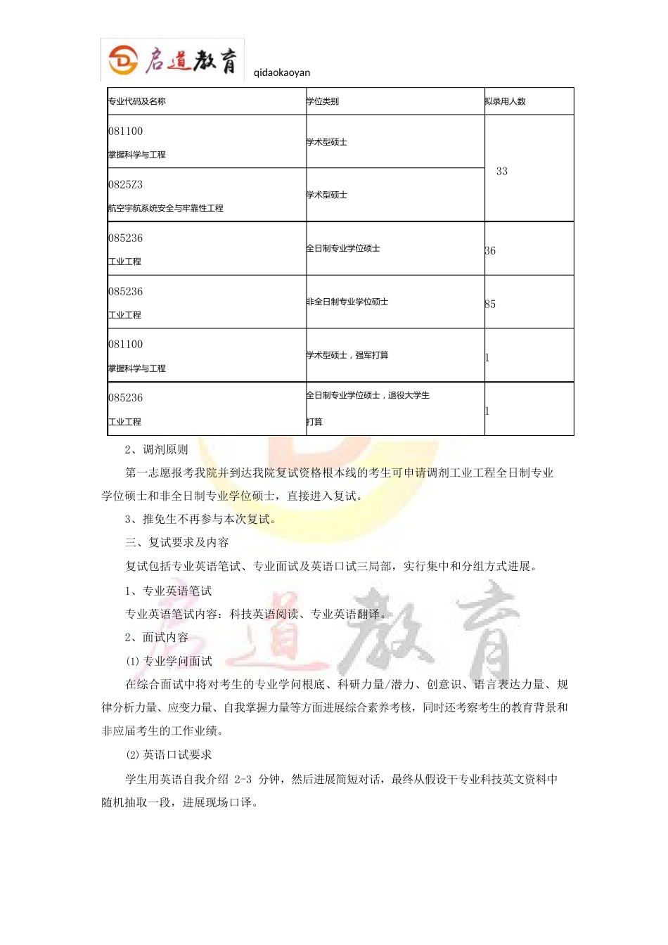 2023年北航可靠性与系统工程学院工业工程专硕考研复试通知复试时间复试分数线复试经验_第2页