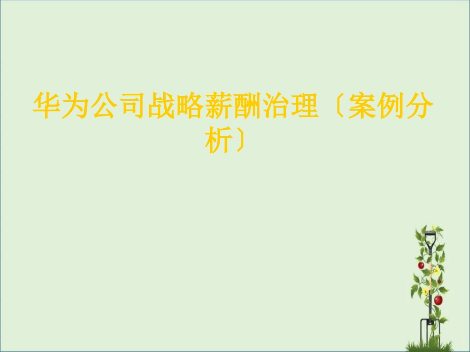 003-HR薪酬必学之经典《华为公司战略薪酬管理及案例分析》_第1页