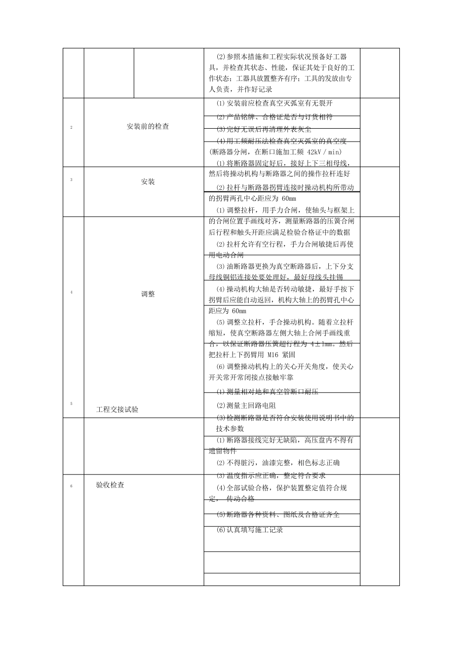 10KV断路器安装施工四措_第2页