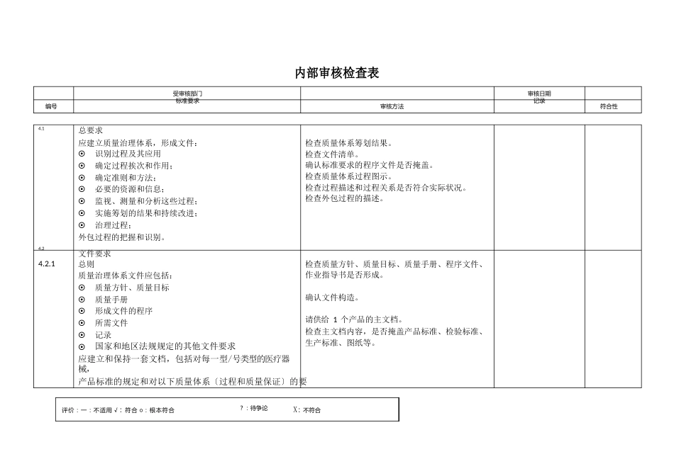 ISO13485检查表_第1页