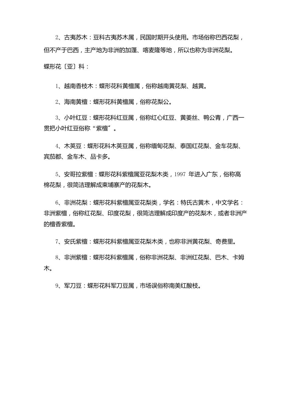 101种常见名贵木材学名、俗称对照_第2页