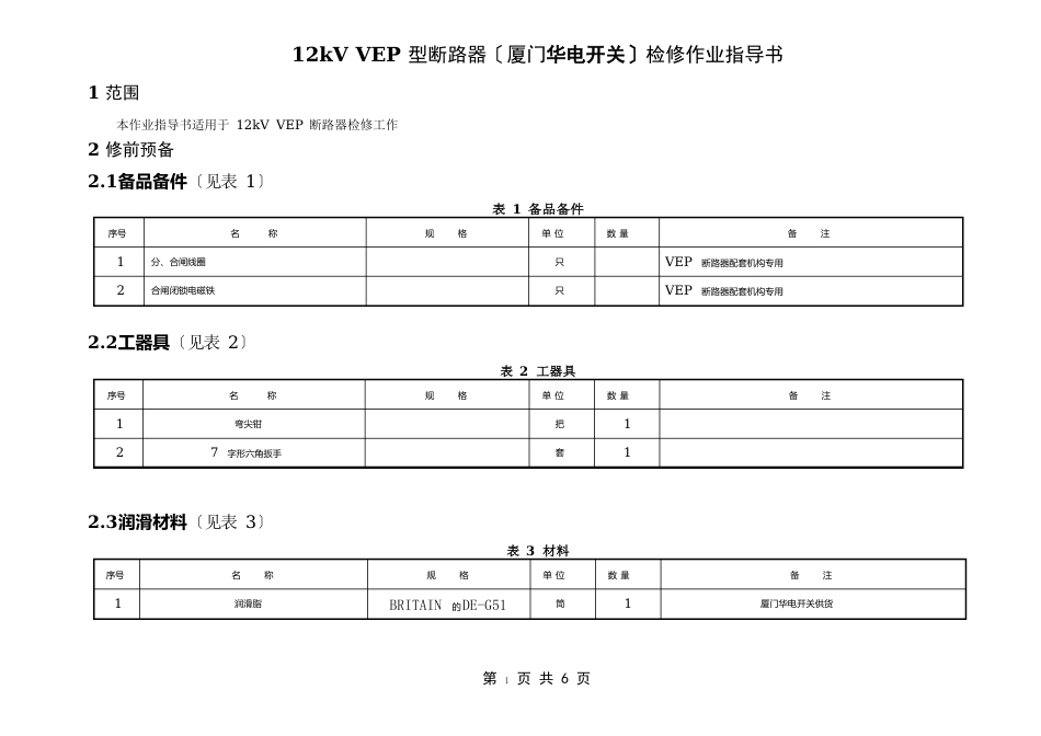 VEP检修作业指导书_第1页