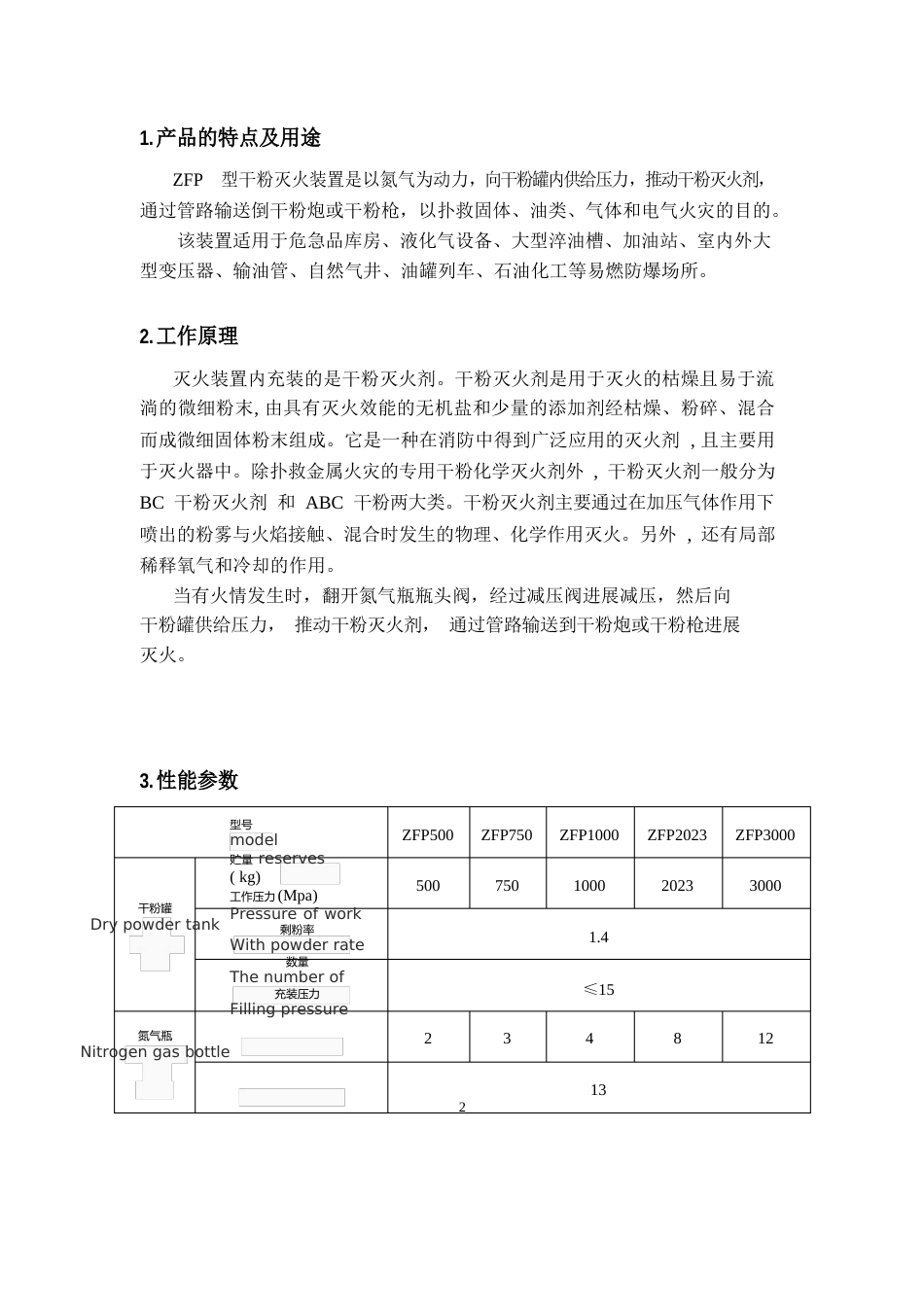 ZFP干粉灭火装置说明书_第2页