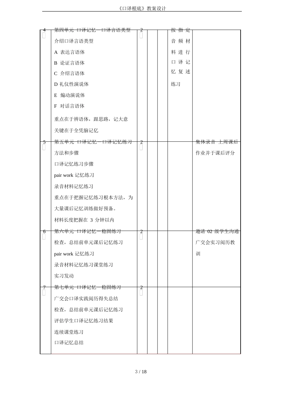 《口译基础》教案设计_第3页