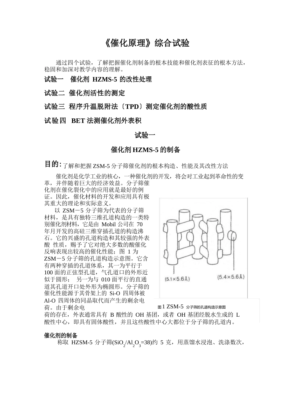 《催化原理》综合实验2023年_第1页