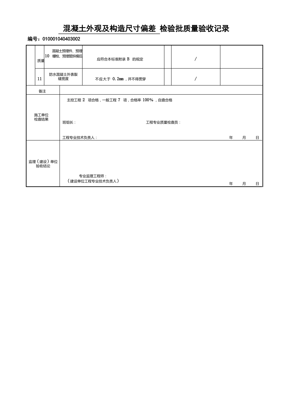 04隧道侧壁及顶板混凝土外观尺寸偏差_第2页