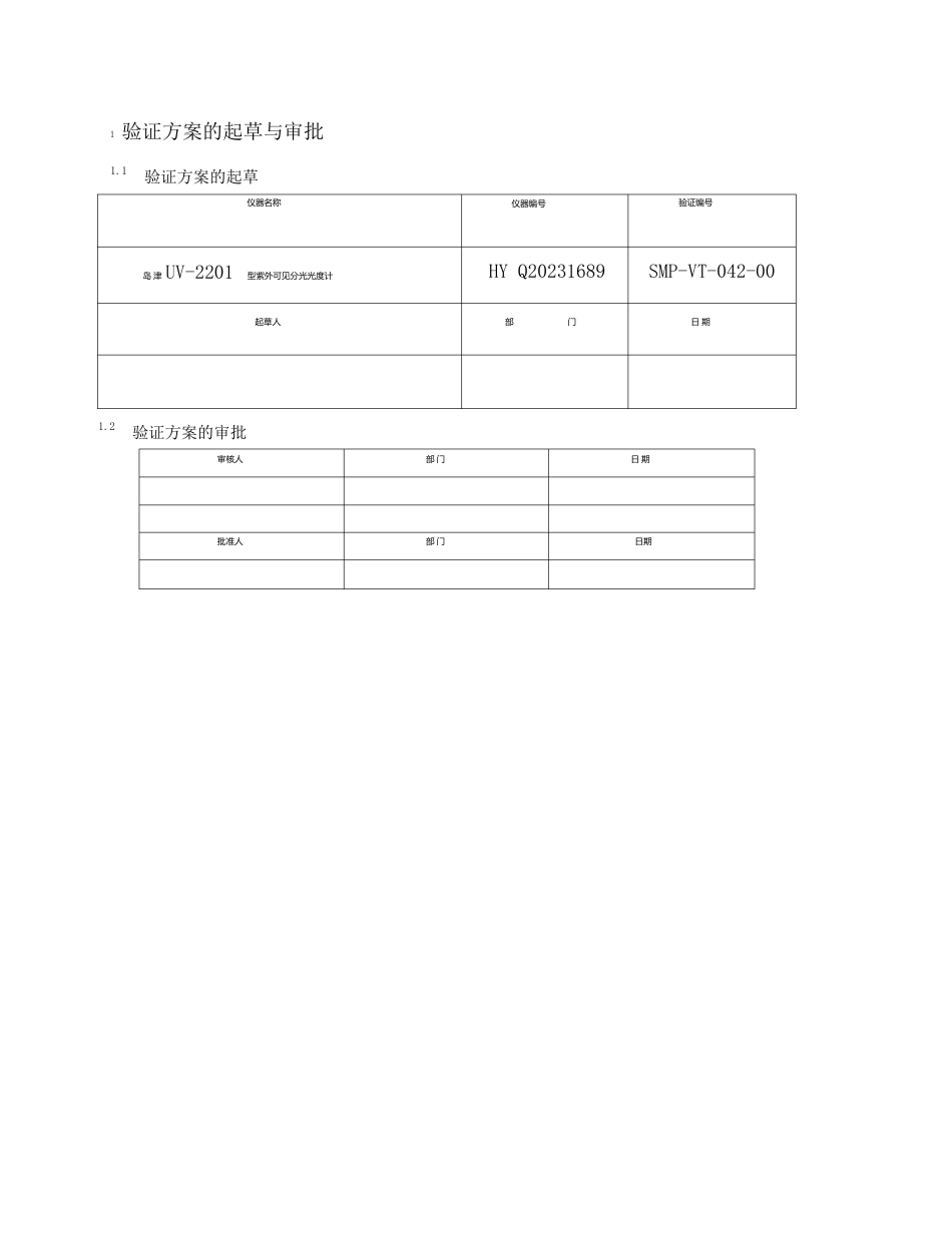 042-岛津UV-2201型紫外可见分光光度计验证方案及报告_第3页