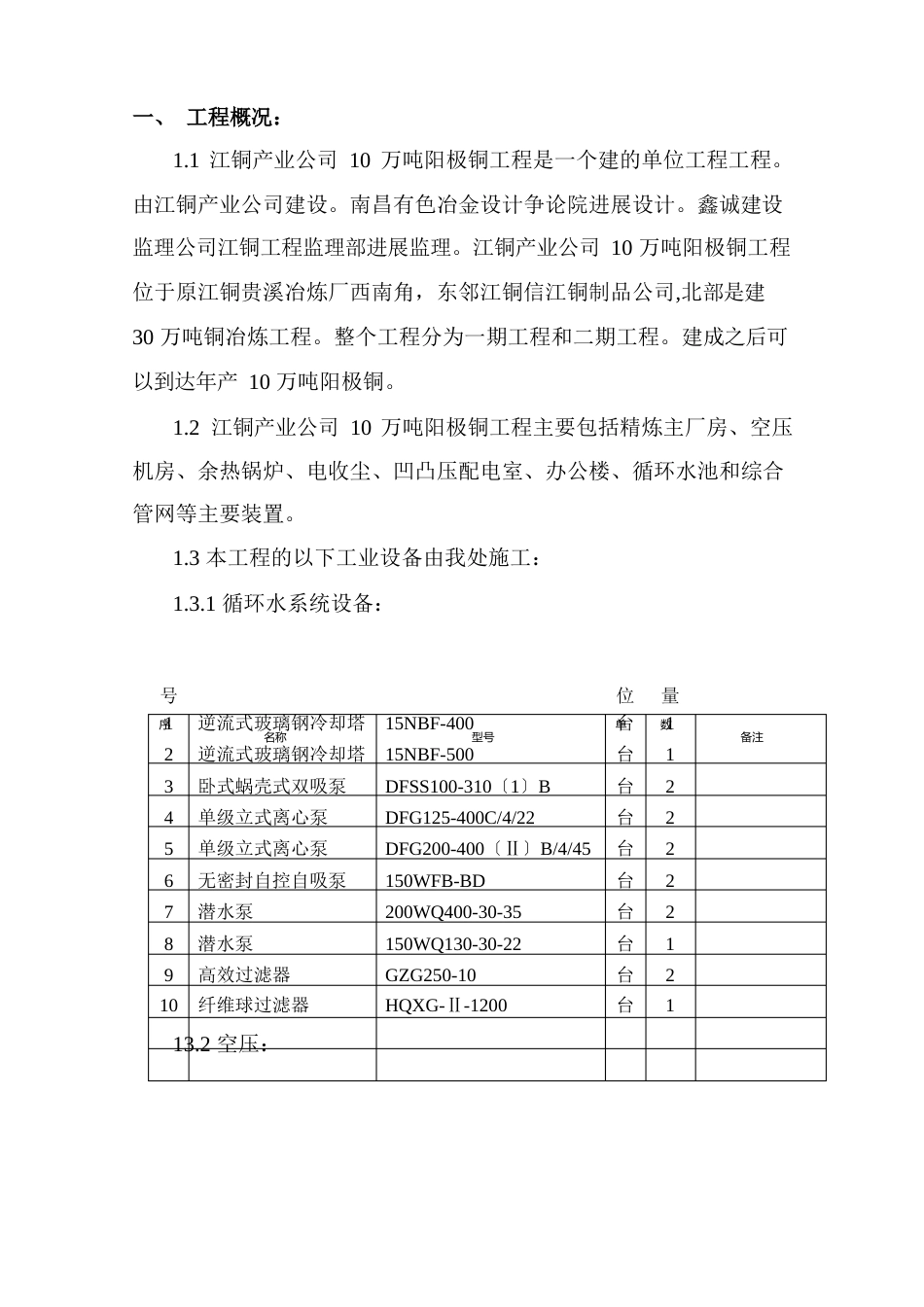 10万吨阳极炉工程概况_第1页